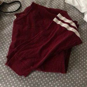 Burgundy baseball T